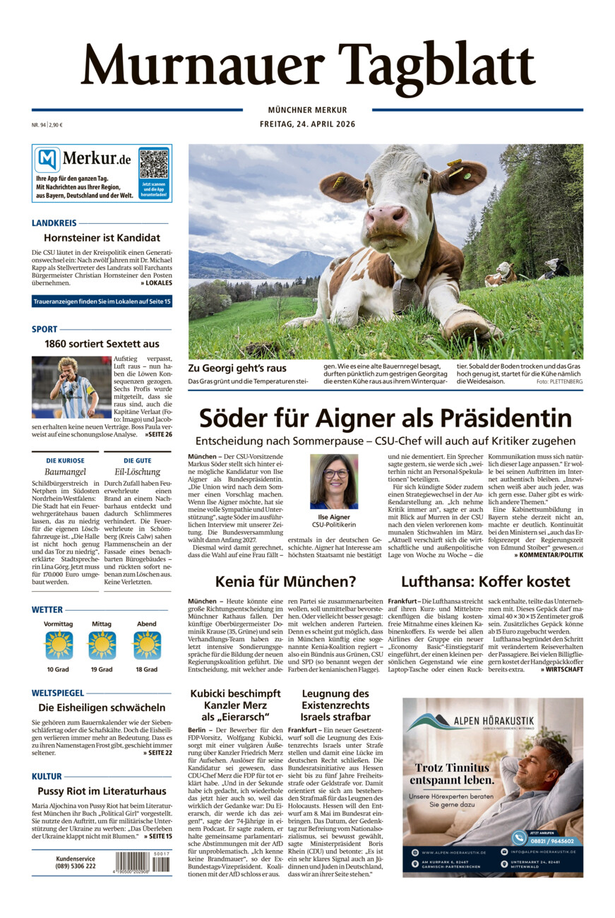 Murnauer Tagblatt vom Freitag, 24.04.2026