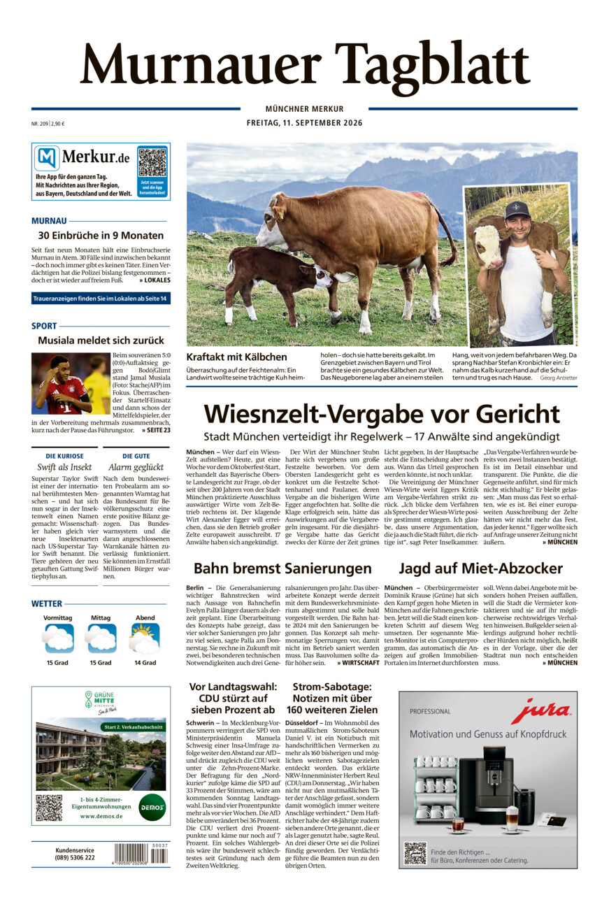 Murnauer Tagblatt vom Freitag, 11.09.2026