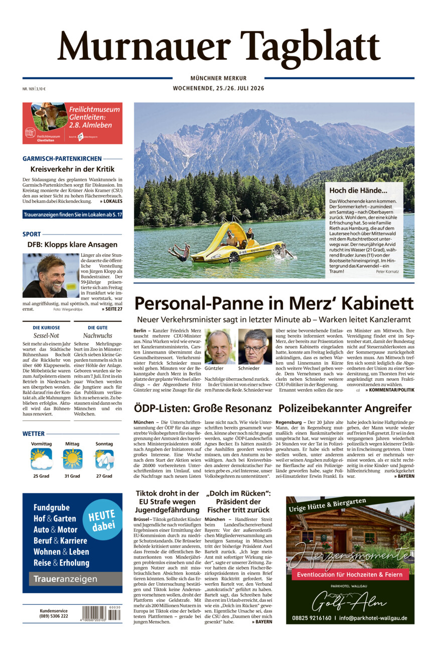 Murnauer Tagblatt vom Samstag, 25.07.2026