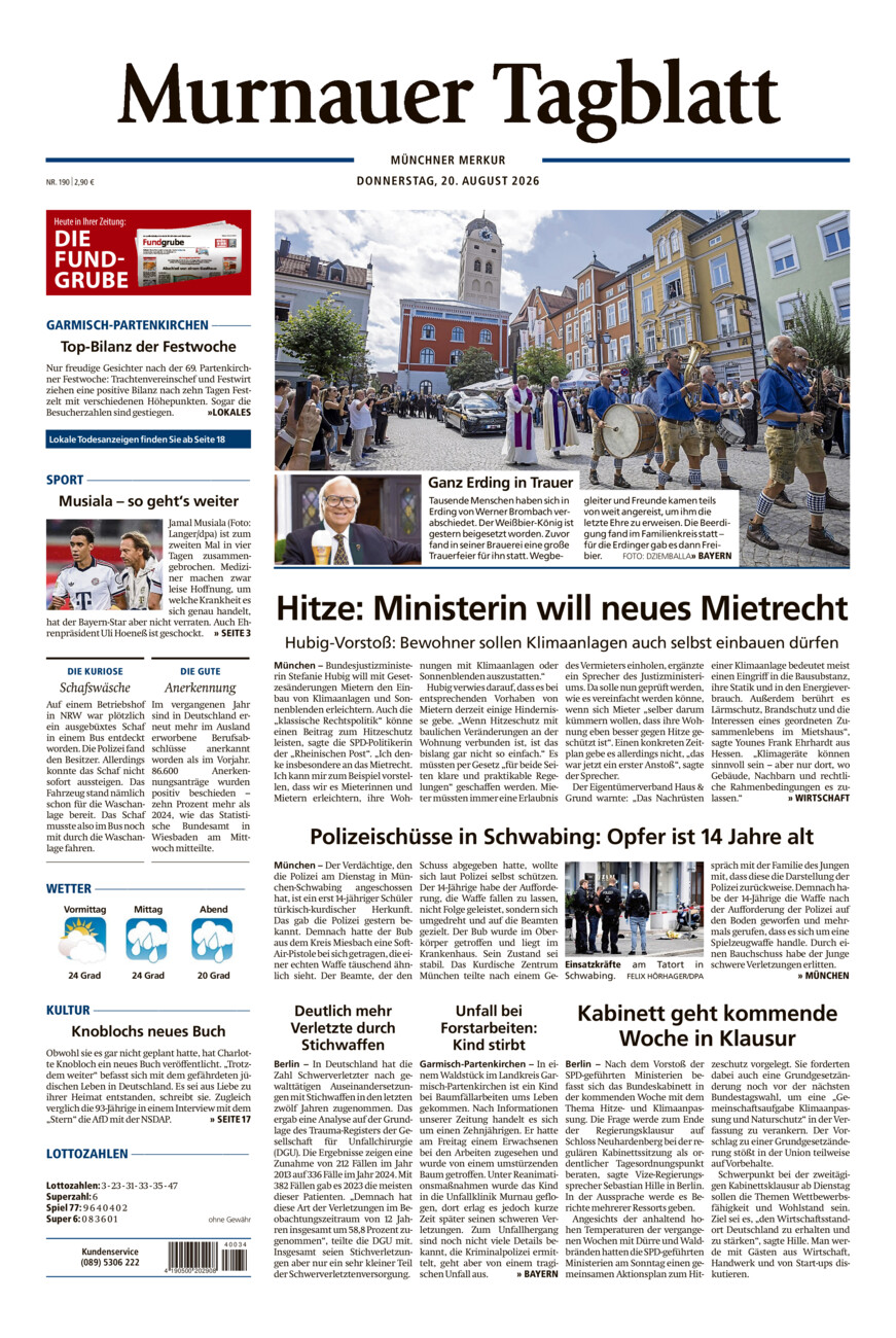 Murnauer Tagblatt vom Donnerstag, 20.08.2026