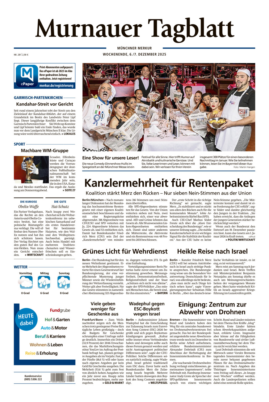 Murnauer Tagblatt vom Samstag, 06.12.2025