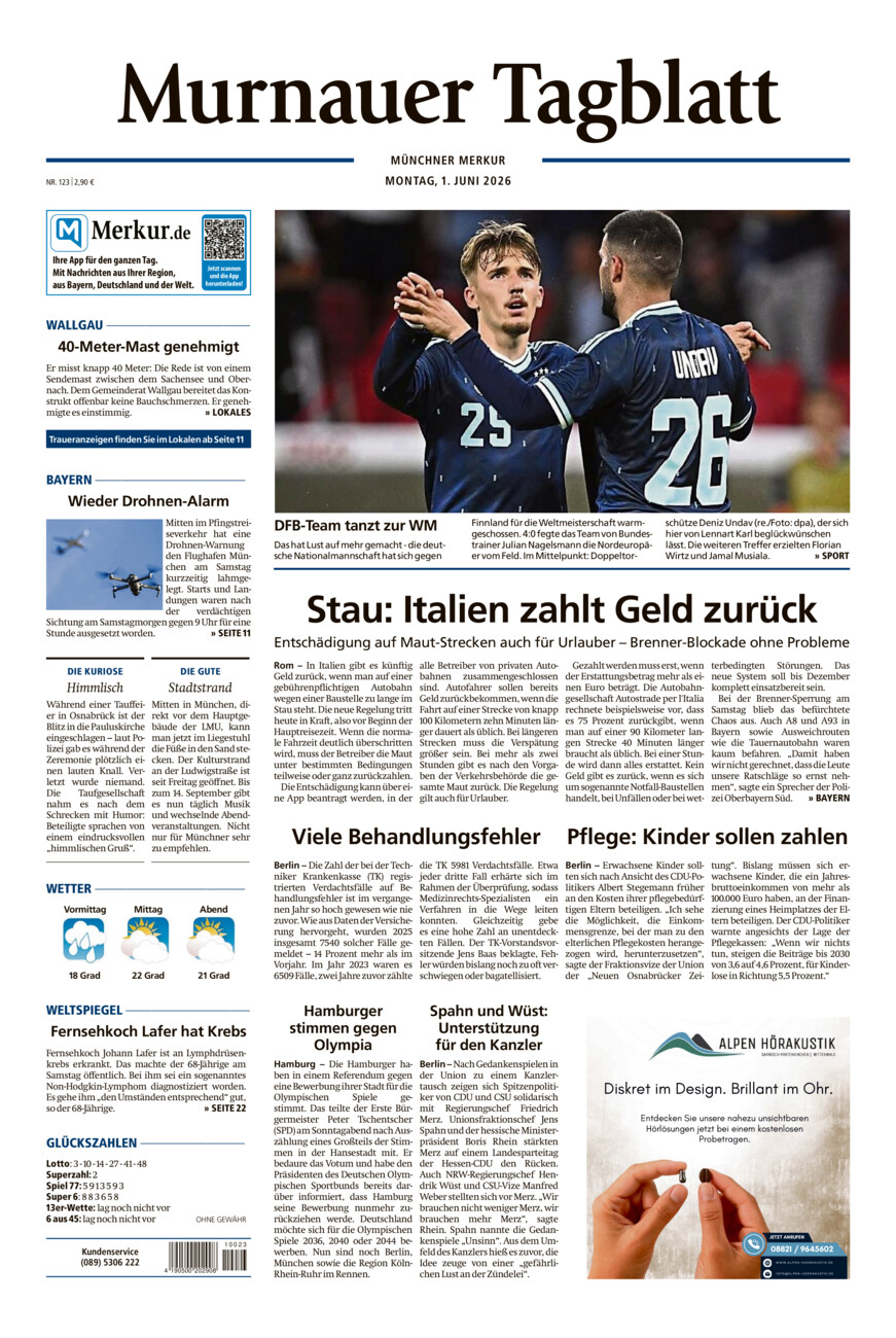 Murnauer Tagblatt vom Montag, 01.06.2026