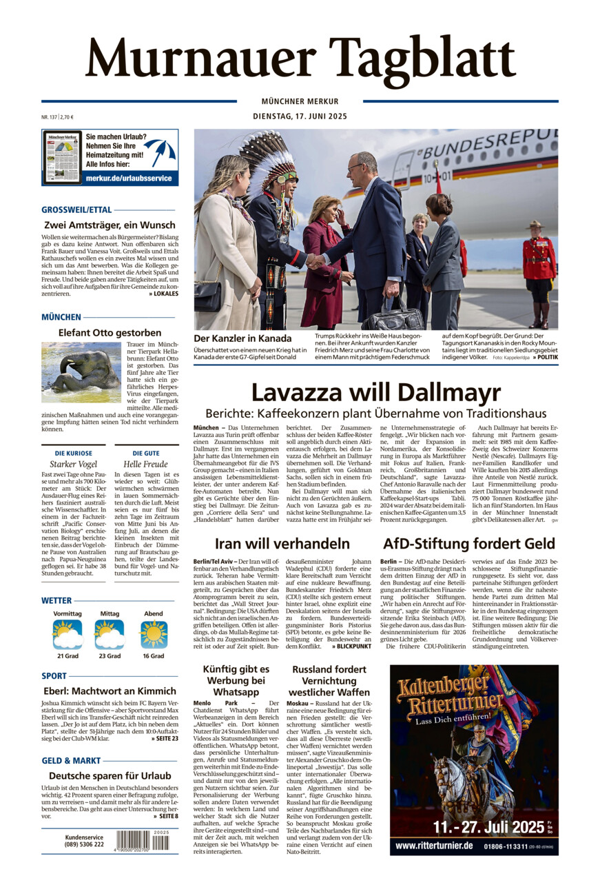 Murnauer Tagblatt vom Dienstag, 17.06.2025