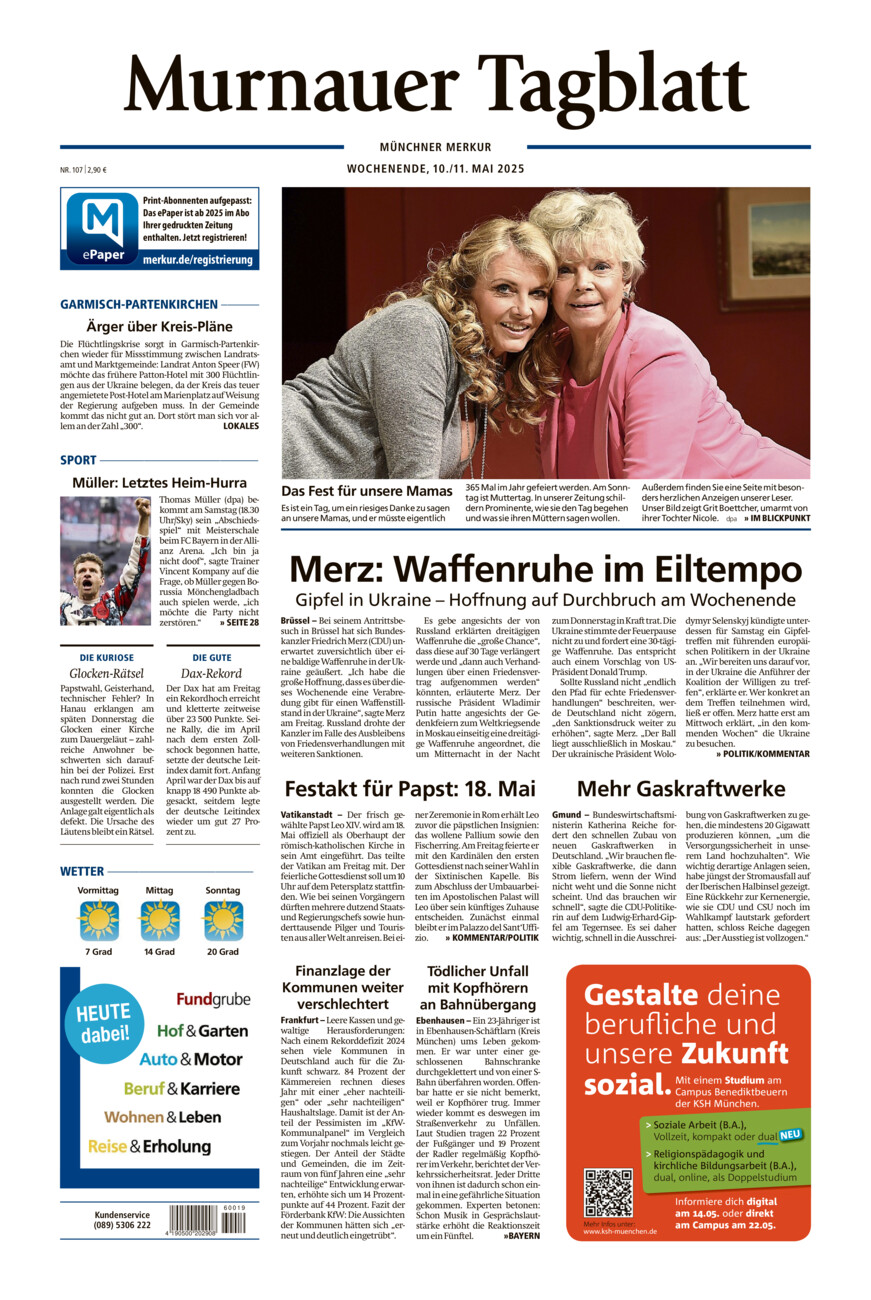 Murnauer Tagblatt vom Samstag, 10.05.2025