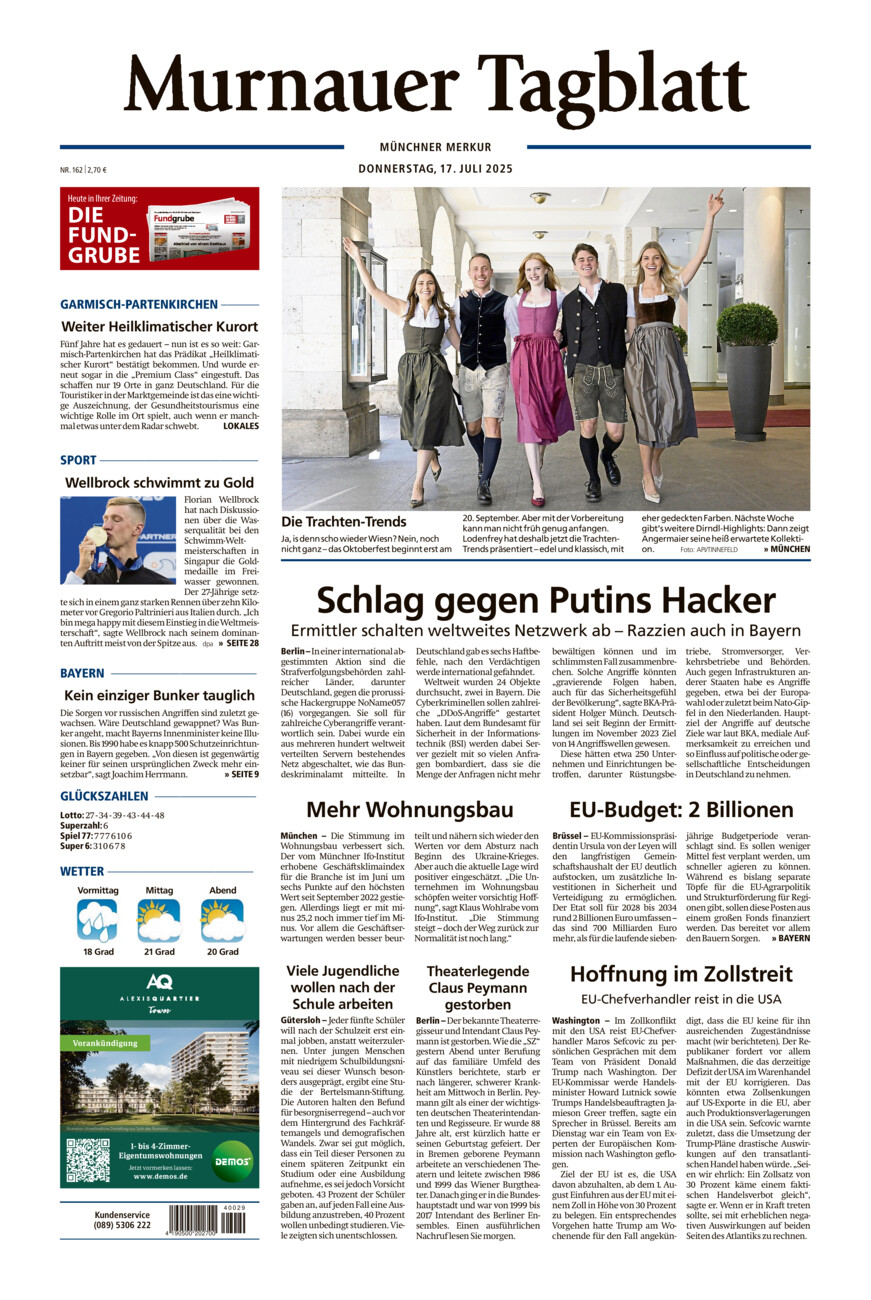 Murnauer Tagblatt vom Donnerstag, 17.07.2025