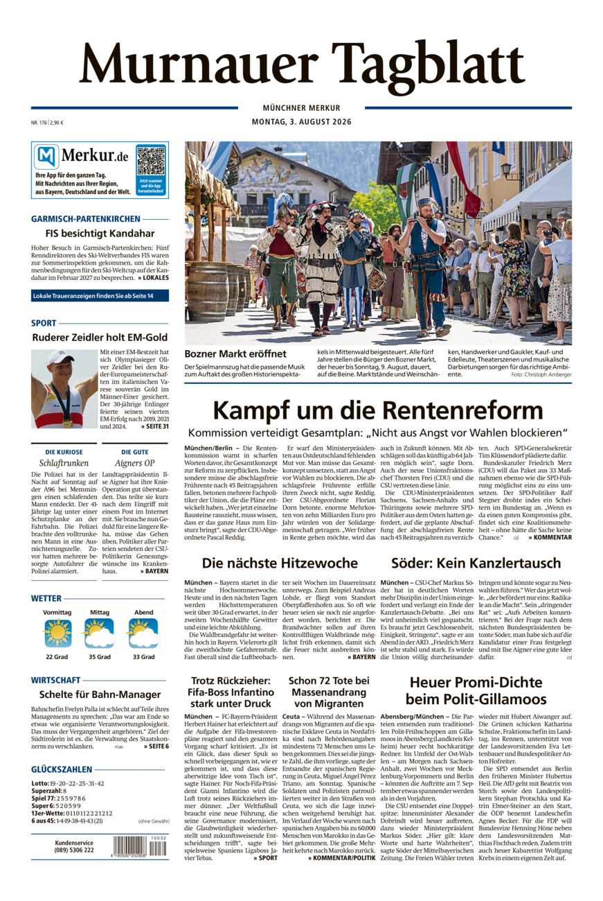 Murnauer Tagblatt vom Montag, 03.08.2026