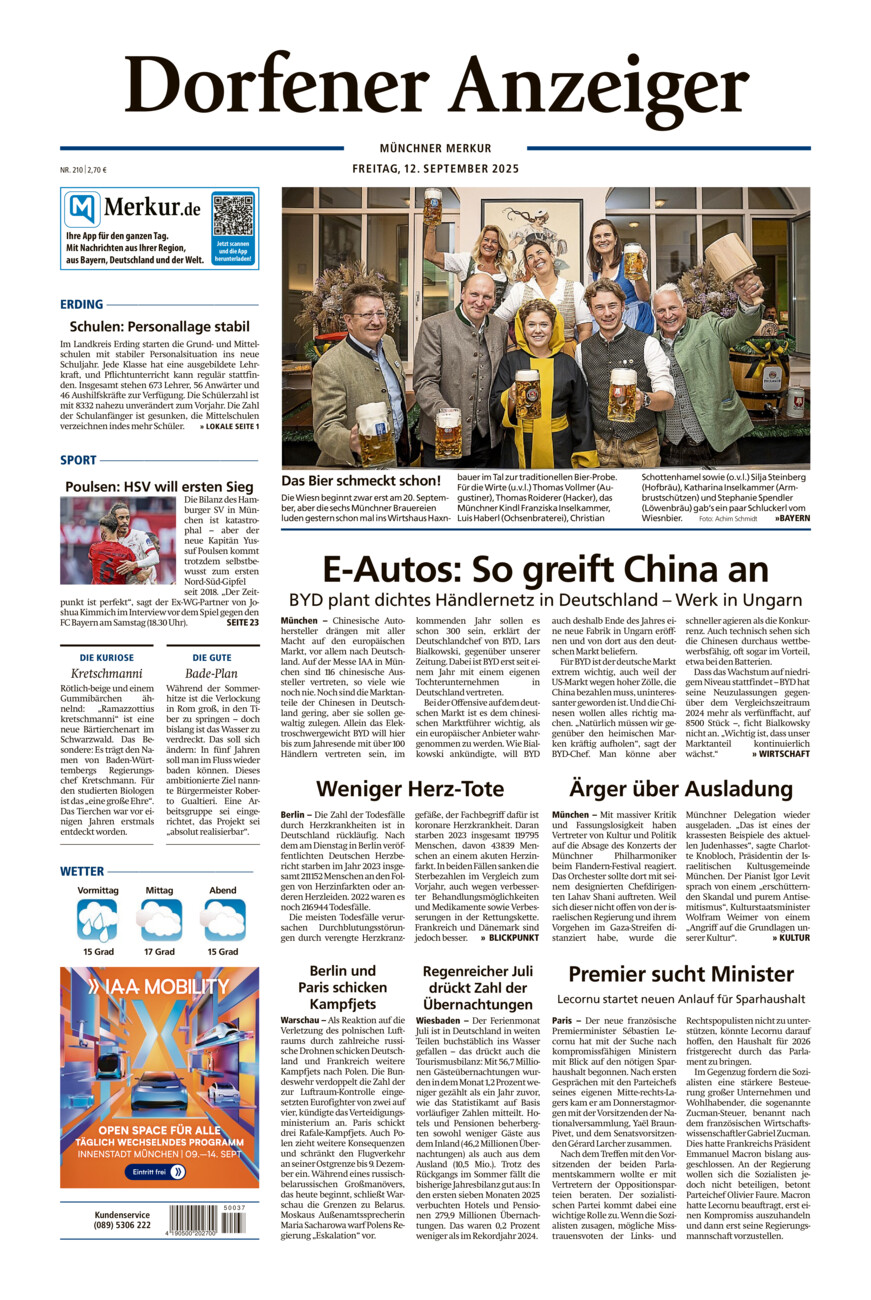 Dorfener Anzeiger vom Freitag, 12.09.2025