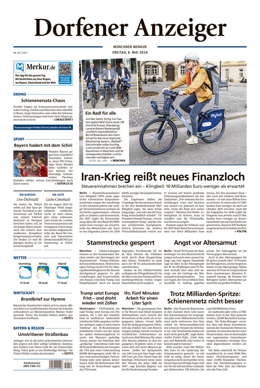 Dorfener Anzeiger vom Freitag, 08.05.2026