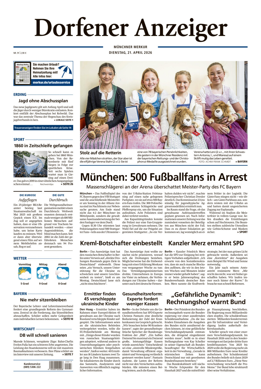 Dorfener Anzeiger vom Dienstag, 21.04.2026
