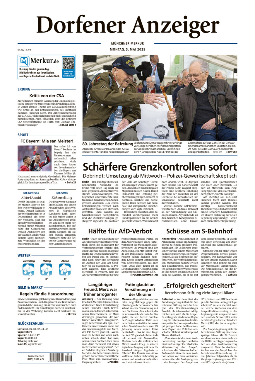 Dorfener Anzeiger vom Montag, 05.05.2025