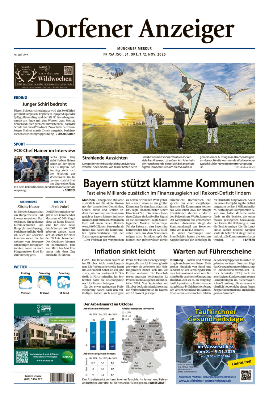 Dorfener Anzeiger vom Freitag, 31.10.2025