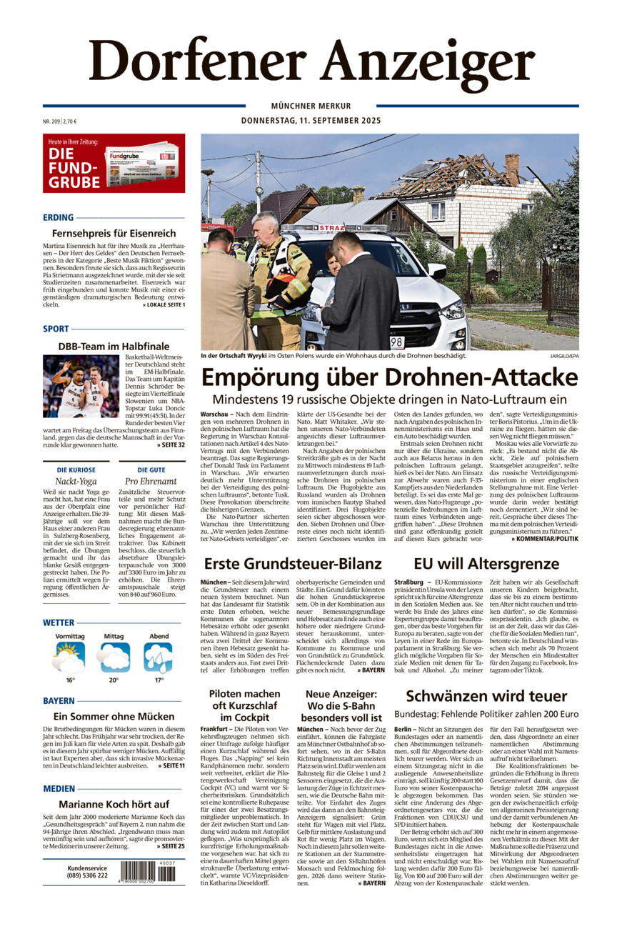 Dorfener Anzeiger vom Donnerstag, 11.09.2025