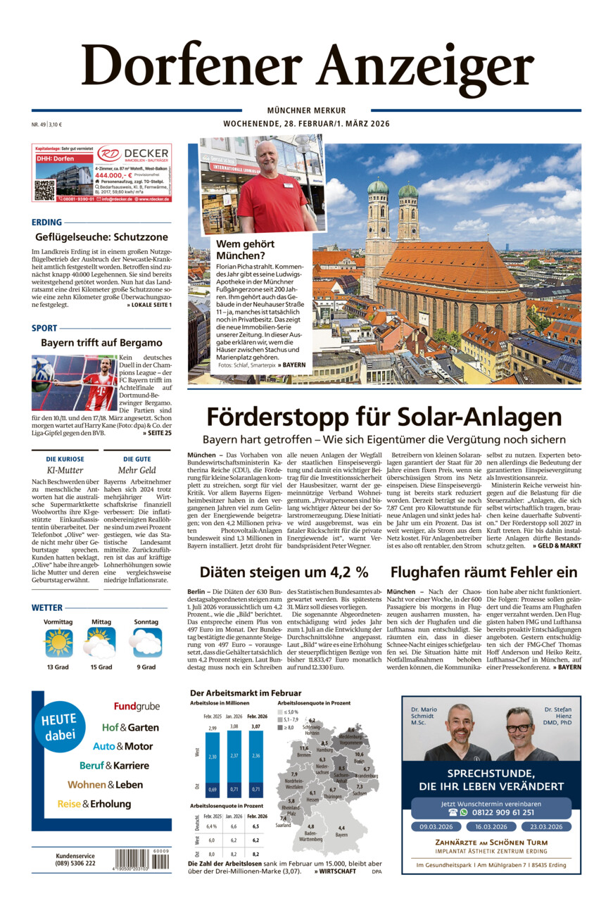 Dorfener Anzeiger vom Samstag, 28.02.2026