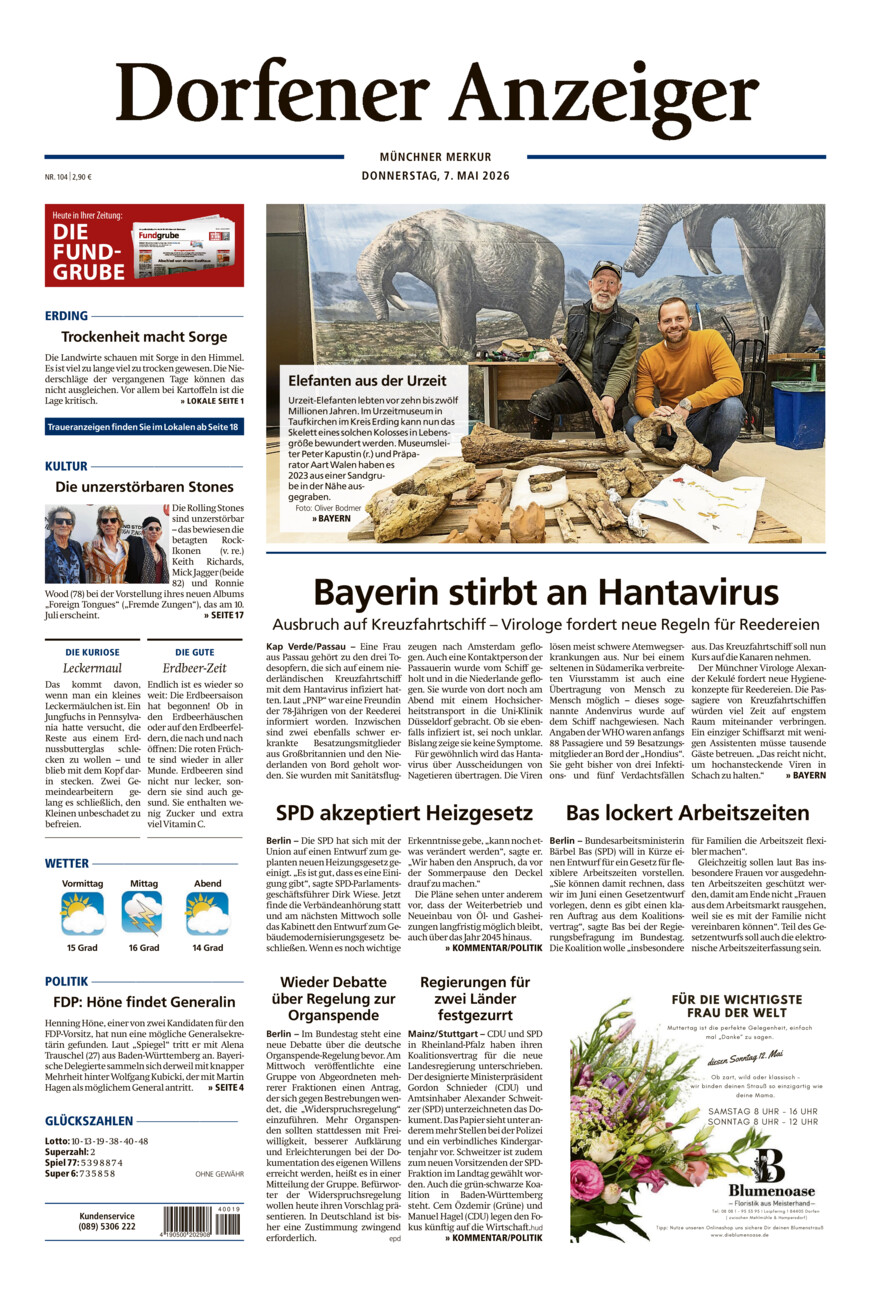 Dorfener Anzeiger vom Donnerstag, 07.05.2026