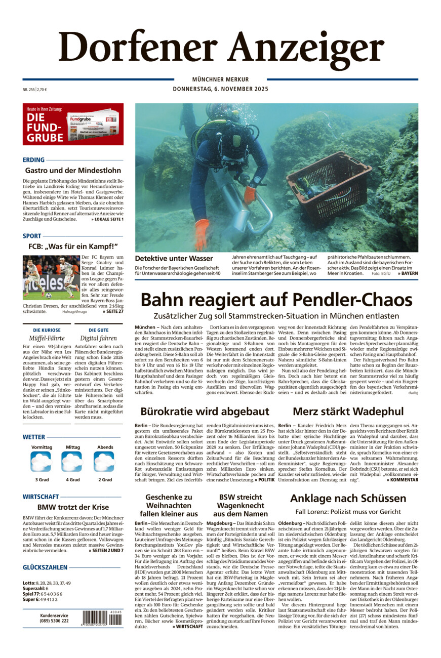 Dorfener Anzeiger vom Donnerstag, 06.11.2025
