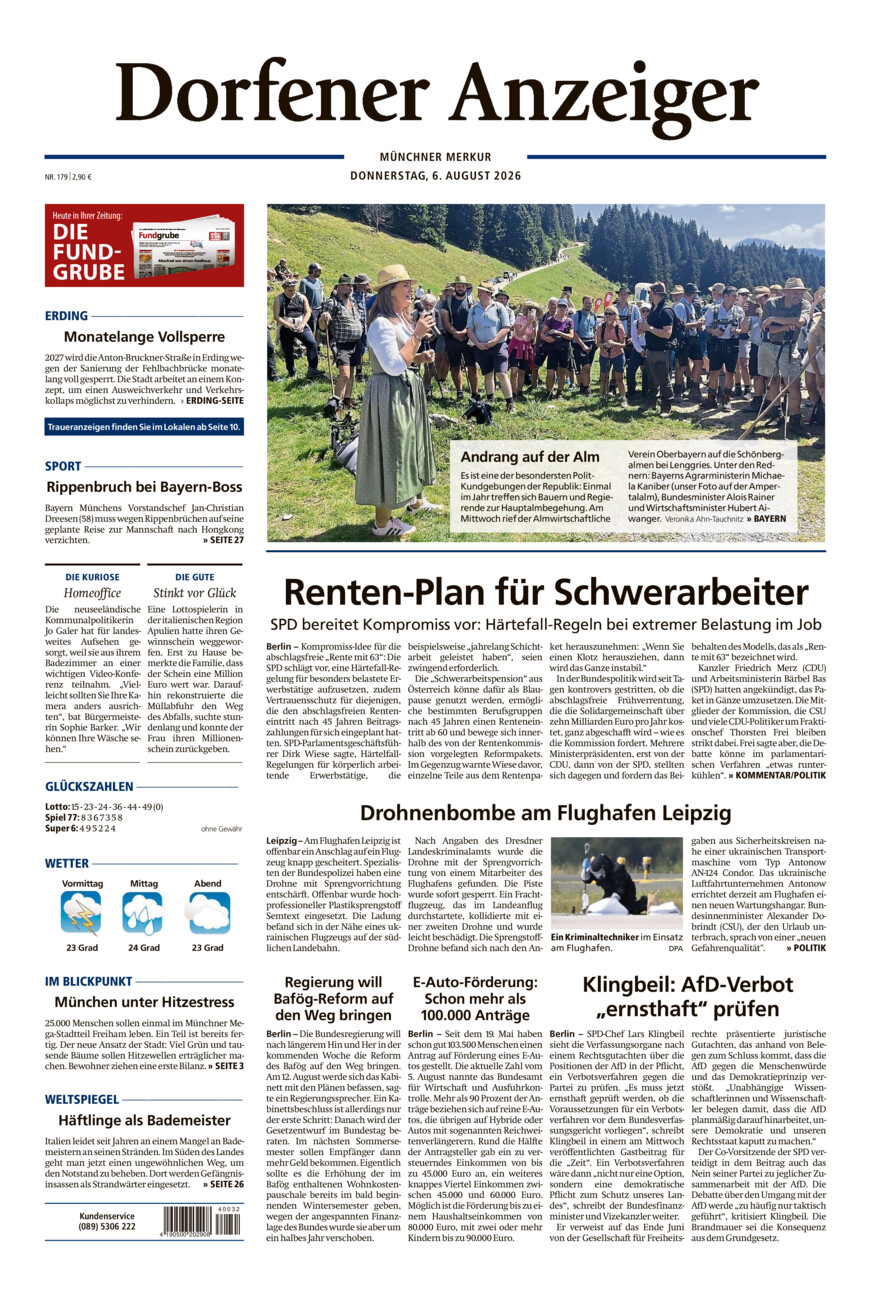 Dorfener Anzeiger vom Donnerstag, 06.08.2026