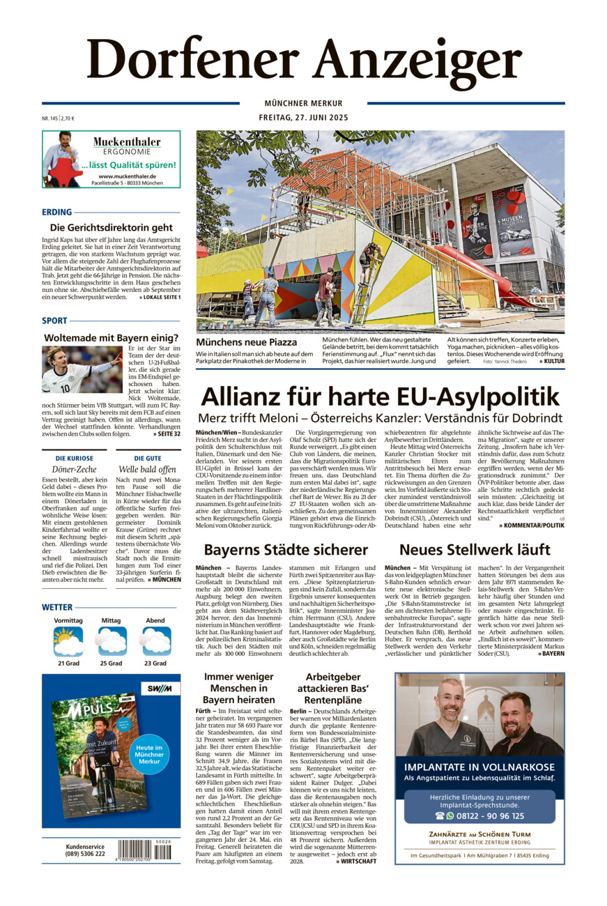 Dorfener Anzeiger vom Freitag, 27.06.2025