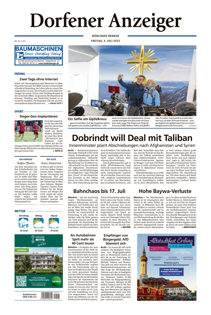 Dorfener Anzeiger vom Freitag, 04.07.2025
