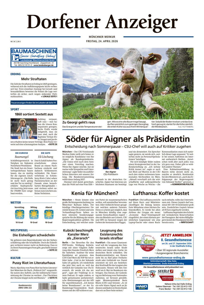 Dorfener Anzeiger vom Freitag, 24.04.2026