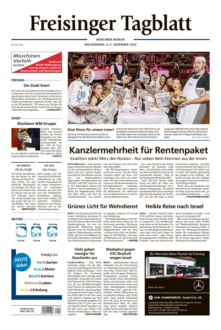 Freisinger Tagblatt vom Samstag, 06.12.2025