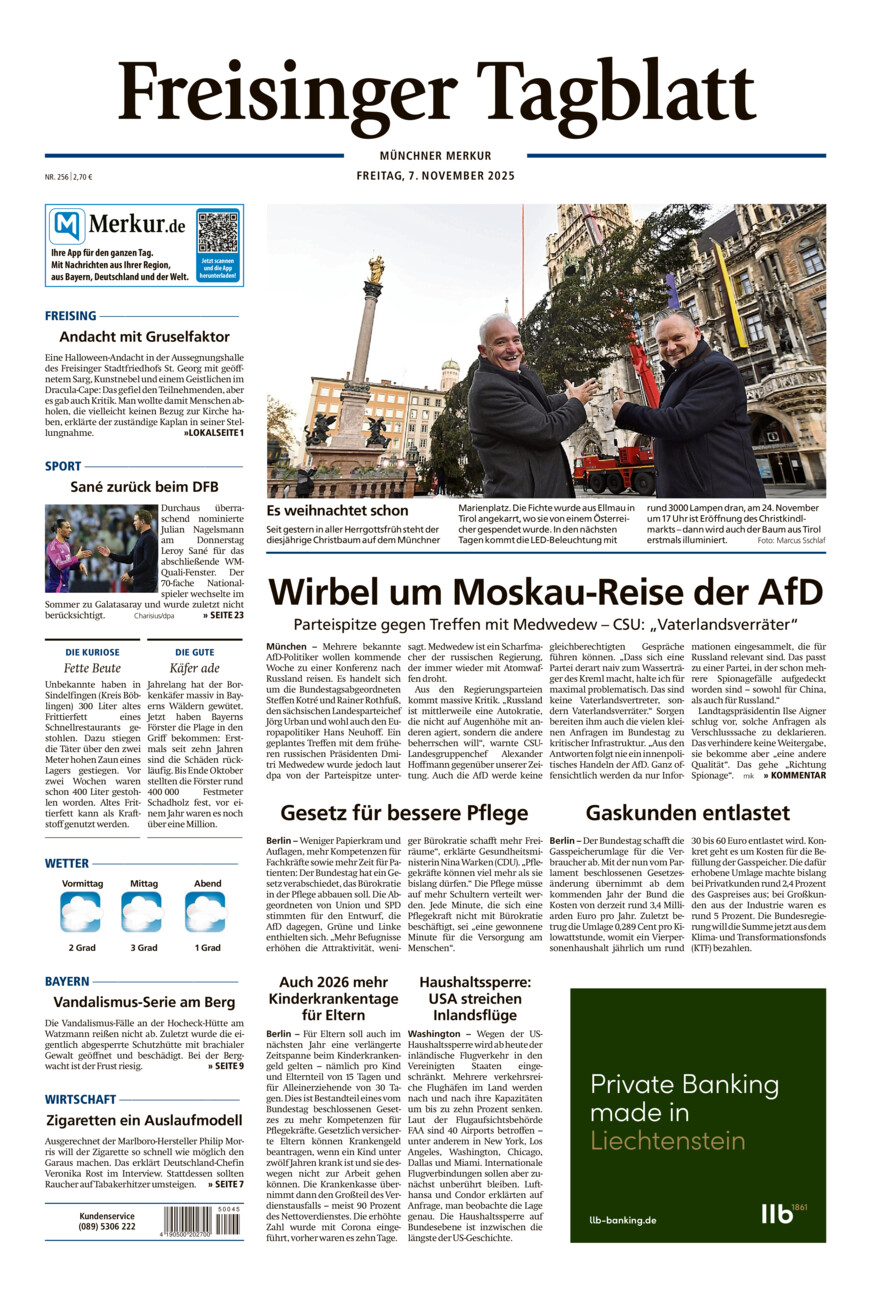 Freisinger Tagblatt vom Freitag, 07.11.2025