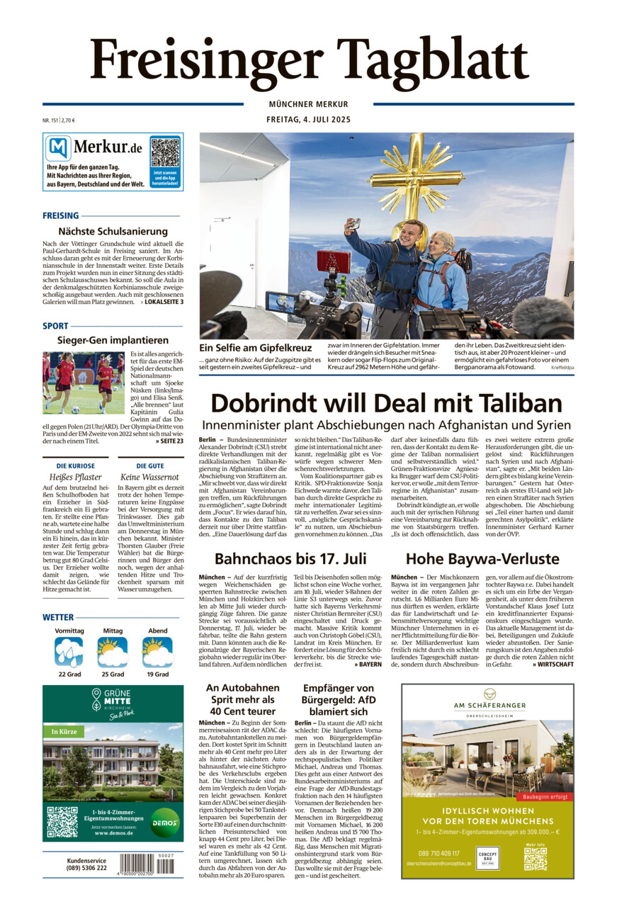 Freisinger Tagblatt vom Freitag, 04.07.2025