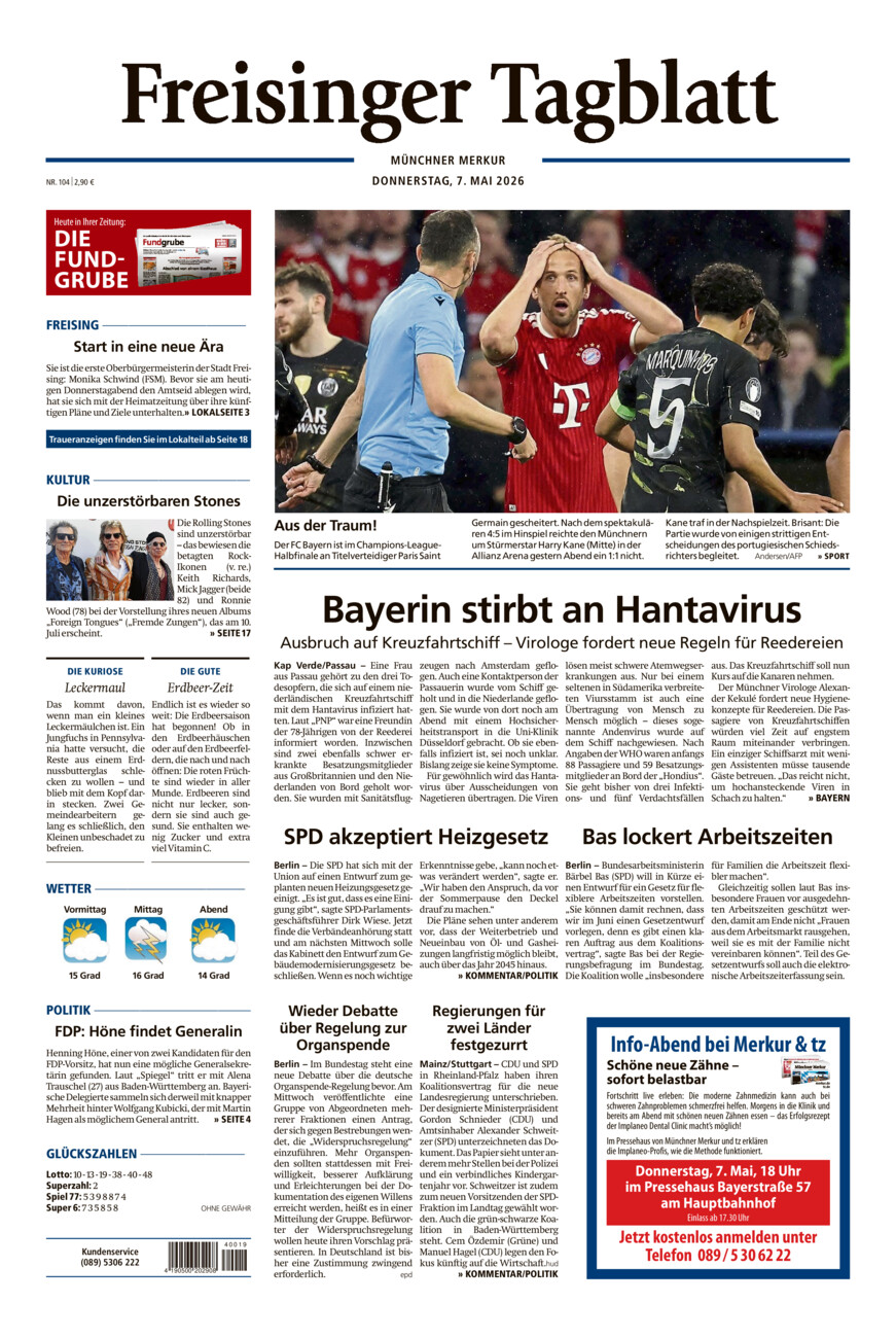 Freisinger Tagblatt vom Donnerstag, 07.05.2026