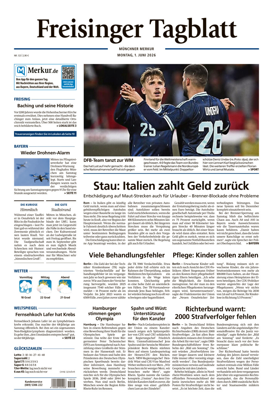 Freisinger Tagblatt vom Montag, 01.06.2026