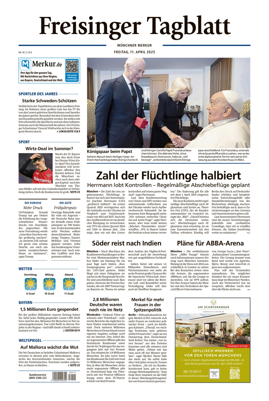 Freisinger Tagblatt Vom Freitag, 11.04.2025 | Merkur