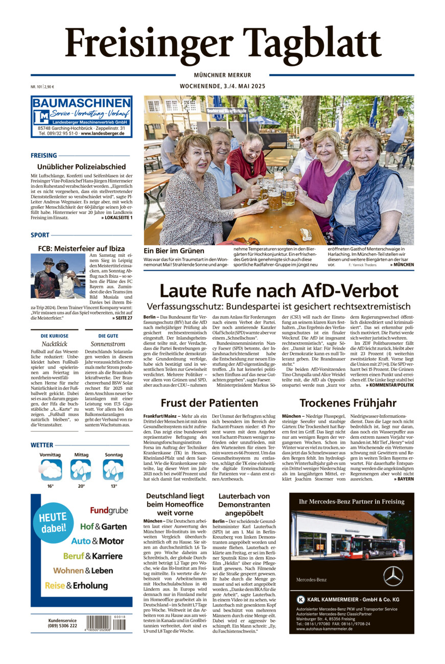 Freisinger Tagblatt vom Samstag, 03.05.2025