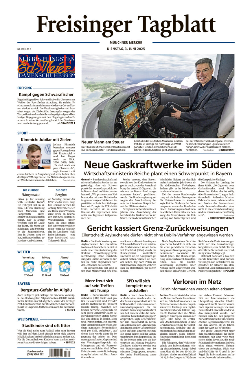 Freisinger Tagblatt vom Dienstag, 03.06.2025