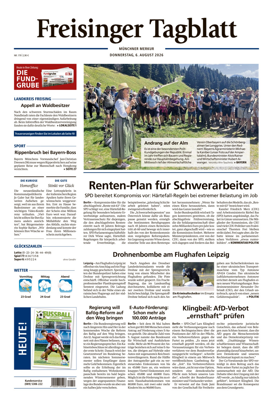 Freisinger Tagblatt vom Donnerstag, 06.08.2026