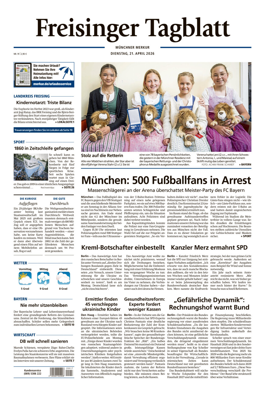Freisinger Tagblatt vom Dienstag, 21.04.2026