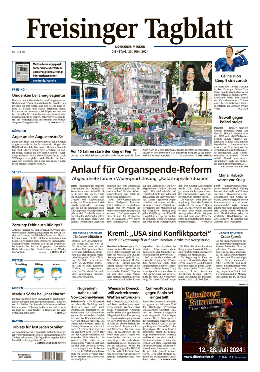 Freisinger Tagblatt vom Dienstag, 25.06.2024