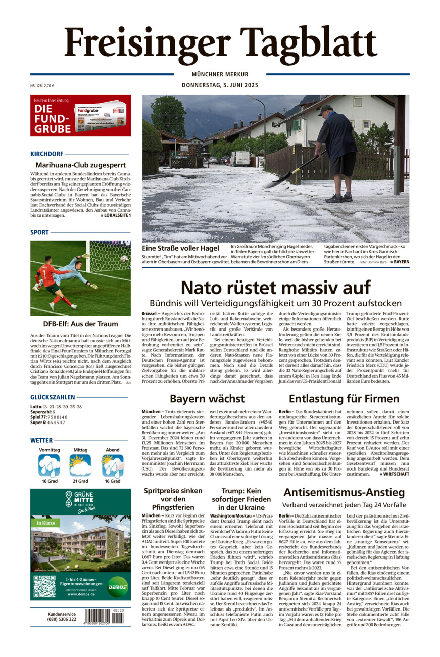 Freisinger Tagblatt vom Donnerstag, 05.06.2025