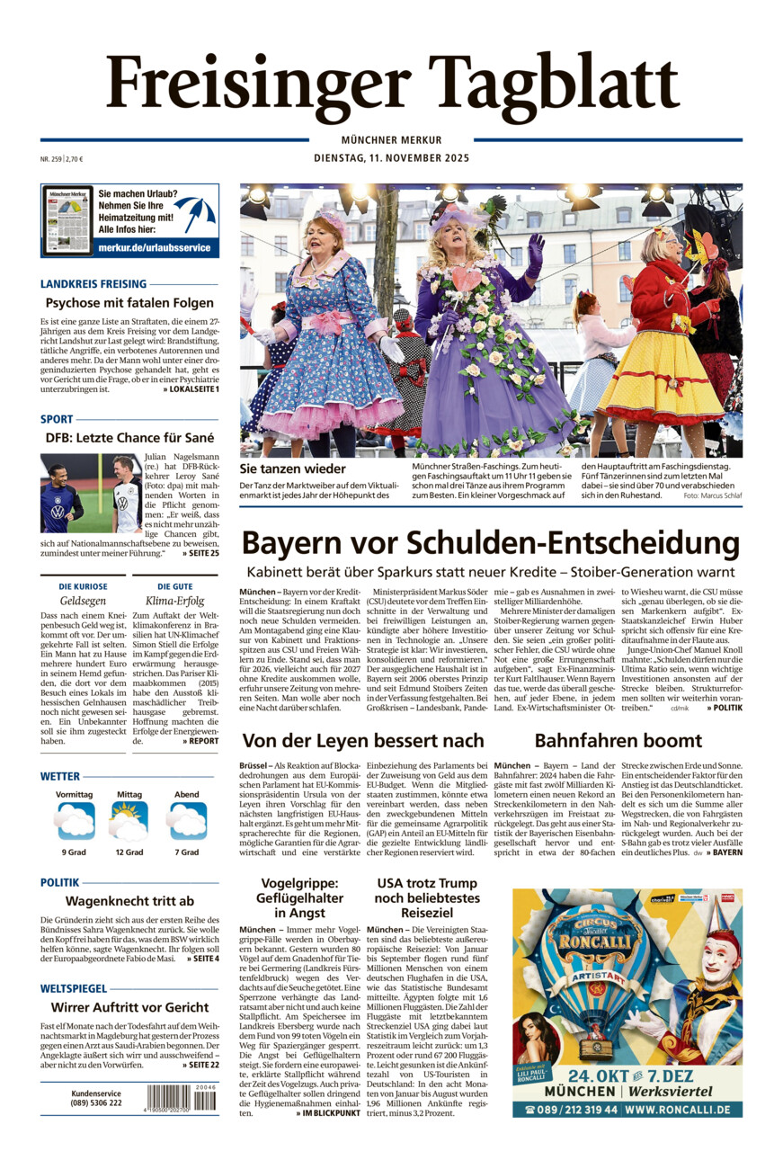 Freisinger Tagblatt vom Dienstag, 11.11.2025