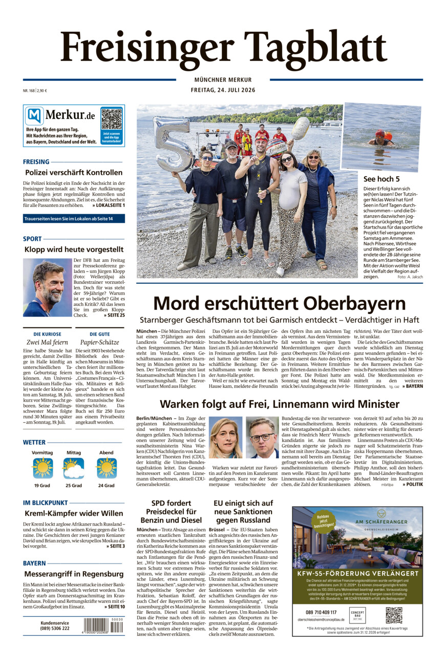 Freisinger Tagblatt vom Freitag, 24.07.2026